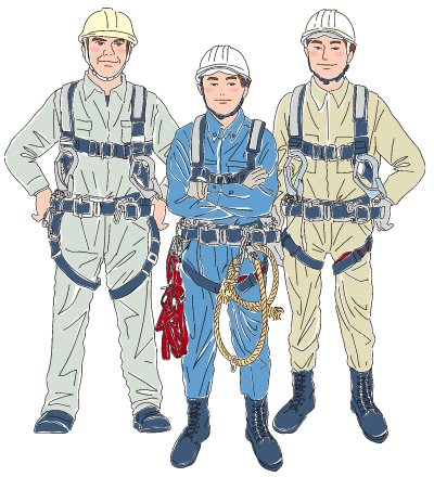 働く従業員のイラスト